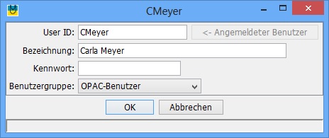 Benutzerverwaltung mit Einschr�nkungs-M�glichkeit auf OPAC-Nutzung